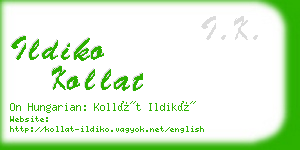 ildiko kollat business card